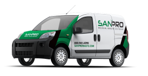 SANPRO medical waste disposal service van